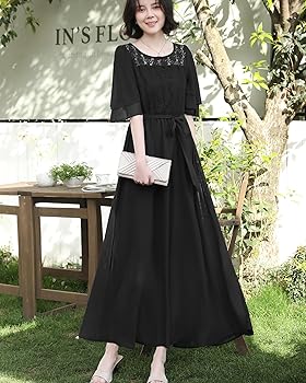 Amazon.co.jp: [Yino] ワンピース レディース ロングワンピース
